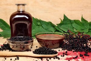 The syrup of black elderberry